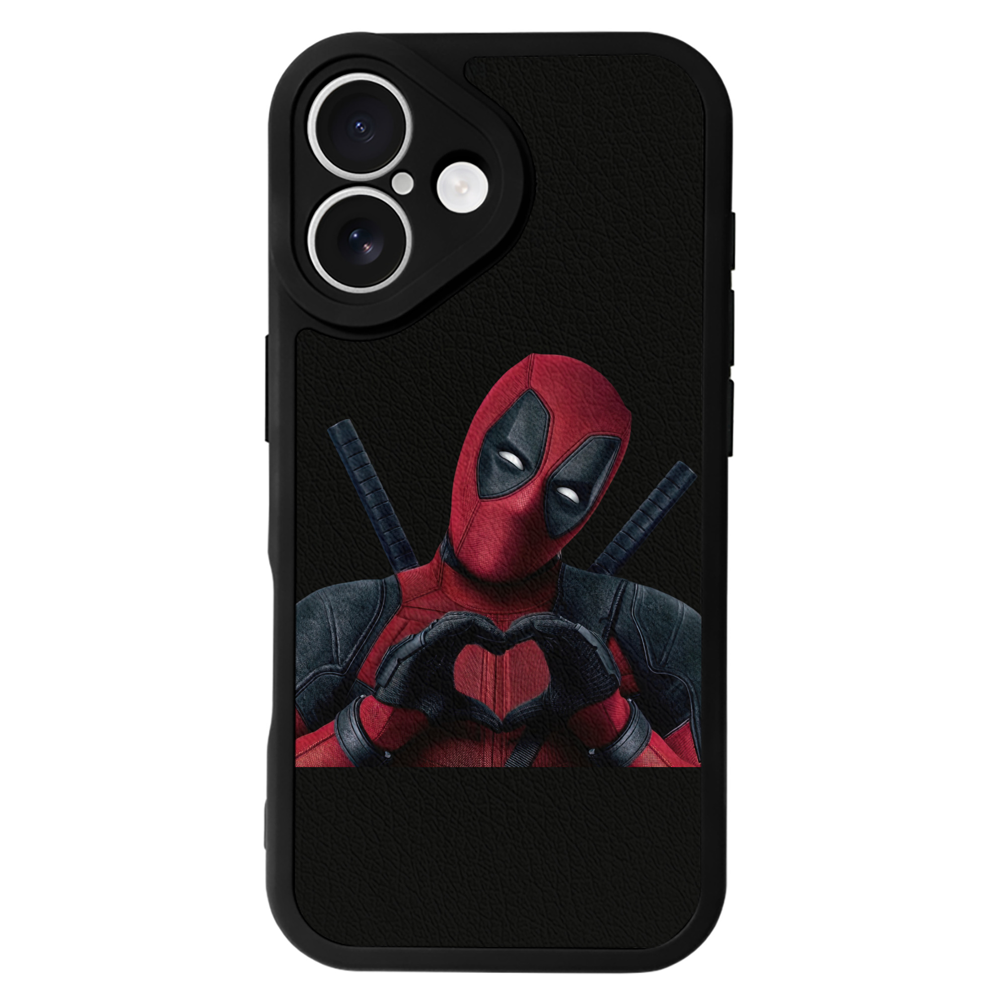 （画像用） Deadpool デッドプール 【iPhone 16シリーズ対応】シリコンスマホケース（レザー調） 材質：シリコン